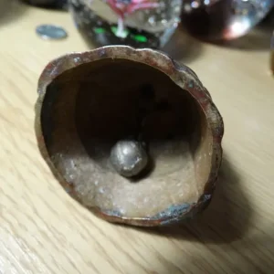 Victorian Solid Brass Crinoline Lady Bell with Clapper - Image 5