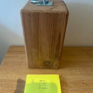 Handmade wooden doorstops from old workbench legs - Image 2