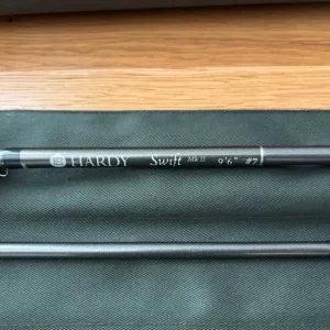 Hardy Swift MK II three piece 9′ 6” fly rod #7 with bag and case - Image 7