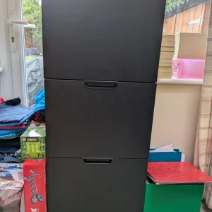 IKEA black 3 drawer filing cabinet