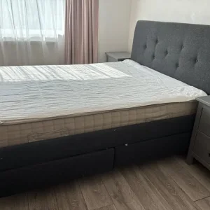 King Size IKEA Bed – Gunnared Dark Grey - Image 6