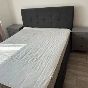 King Size IKEA Bed – Gunnared Dark Grey - Image 8