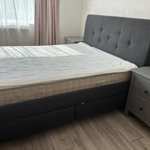 King Size IKEA Bed – Gunnared Dark Grey