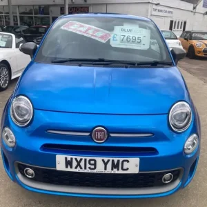2019 Fiat 500 1.2 S 3dr Hatchback – Electric Metallic Blue - Image 2