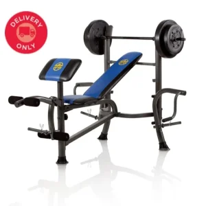 Marcy MWB-36780B Starter Weight Bench with 35kg set and butterfly arms