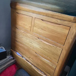 Oak FurnitureLand Wardrobe, Bedside Table, Chest and Divan - Image 4