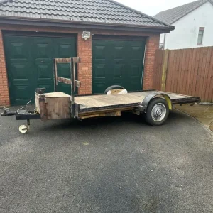 Flatbed Car Trailer - Braked, Wooden Floor, 1.9 x 4.2m