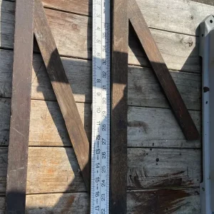ANTIQUE SHIPWRIGHT HARDWOOD BEVEL STOCK x2 - Image 2