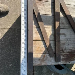 ANTIQUE SHIPWRIGHT HARDWOOD BEVEL STOCK x2