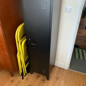 Slim metal filing cabinet