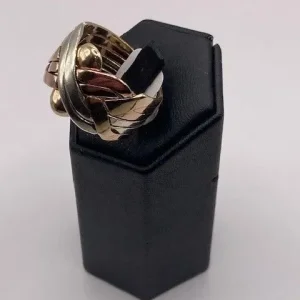 9ct 3-colour puzzle ring - Image 2