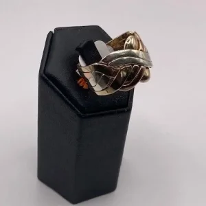 9ct 3-colour puzzle ring - Image 3