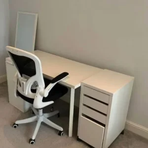 Chair and desk with two drawers