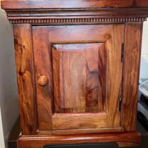 2 x Mango Wood Bedside Cabinets - Image 2