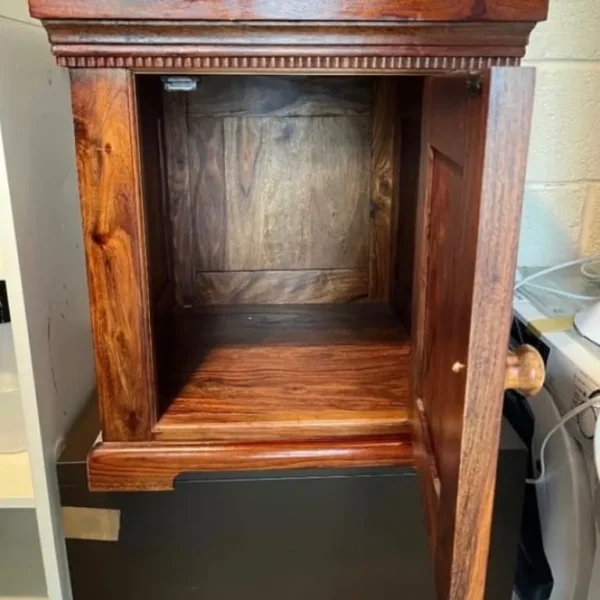 2 x Mango Wood Bedside Cabinets