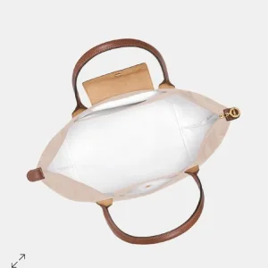 Longchamp Le and Pliage Cream White Paper Tote Bag - Image 6