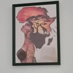 Wall picture with frame - African Queen - Image 2