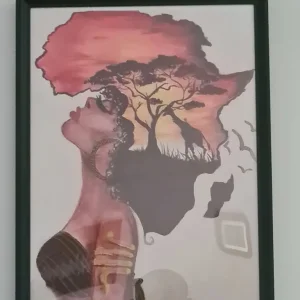 Wall picture with frame - African Queen