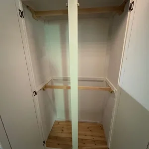 Solid wood cream wardrobe with mirrors - Image 2