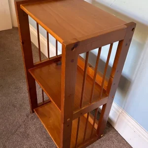 Floor Standing Pine Open Shelving Unit 2 Shelves