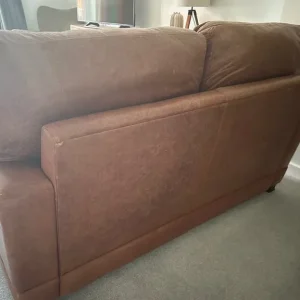 Two natural hide leather sofas, very comfortable - Image 3