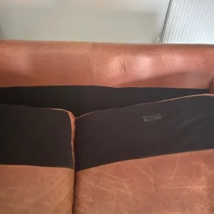 Two natural hide leather sofas, very comfortable - Image 4