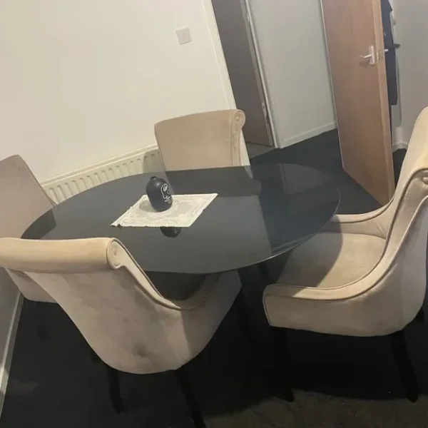 Dining table and chairs