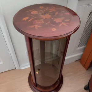 Beautiful round glass china cabinet