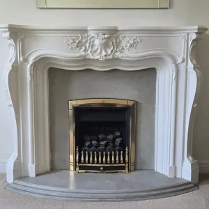 Fireplace with inset open coal gas fire