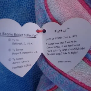 Flitter the butterfly beanie baby with tag - Image 6