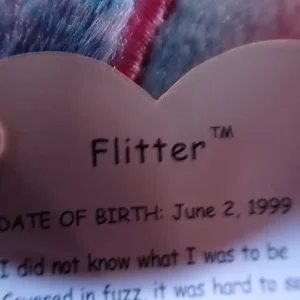Flitter the butterfly beanie baby with tag - Image 8