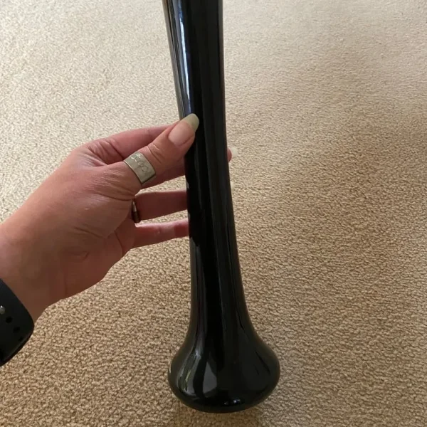Slim Black Glass Vase