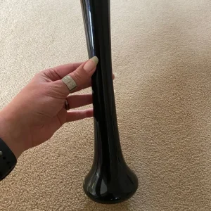 Slim Black Glass Vase