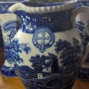 2 Copeland vases and blue flow jug - Image 3