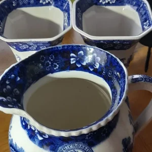 2 Copeland vases and blue flow jug - Image 4