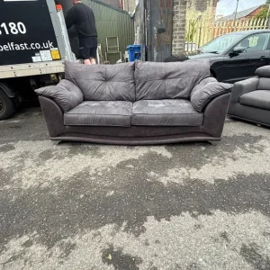 Grey fabric 3 seater sofa