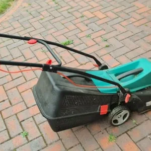 Bosch electric lawnmower and strimmer