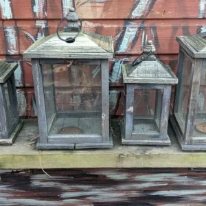 X4 Rustic Lanterns 🌿🕯️