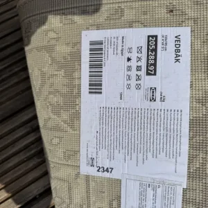 Large grey Ikea area rug 133x195cm - Image 2