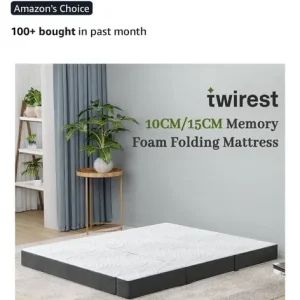 Twirest Folding Mattress 135x190x15 with Portable Pillow - Image 3