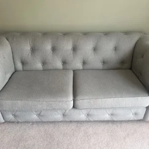 DFS grey 3 seater sofa - Image 2