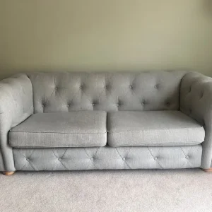 DFS grey 3 seater sofa - Image 3