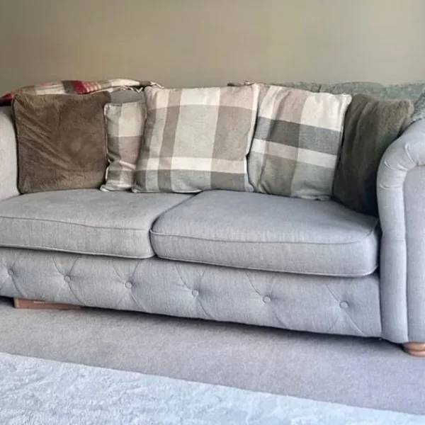DFS grey 3 seater sofa