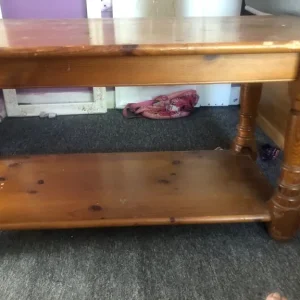wooden coffee table