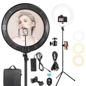 19" Ring Lamp with Tripod and Accessories - Image 5