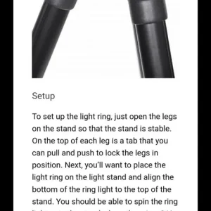 19" Ring Lamp with Tripod and Accessories - Image 7