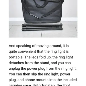 19" Ring Lamp with Tripod and Accessories - Image 8