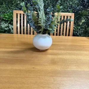 Oak kitchen table and 6 chairs - Image 6