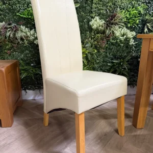 Oak kitchen table and 6 chairs - Image 8