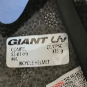 Giant Compel Bicycle Helmet Size M/L Matt Black - Image 8